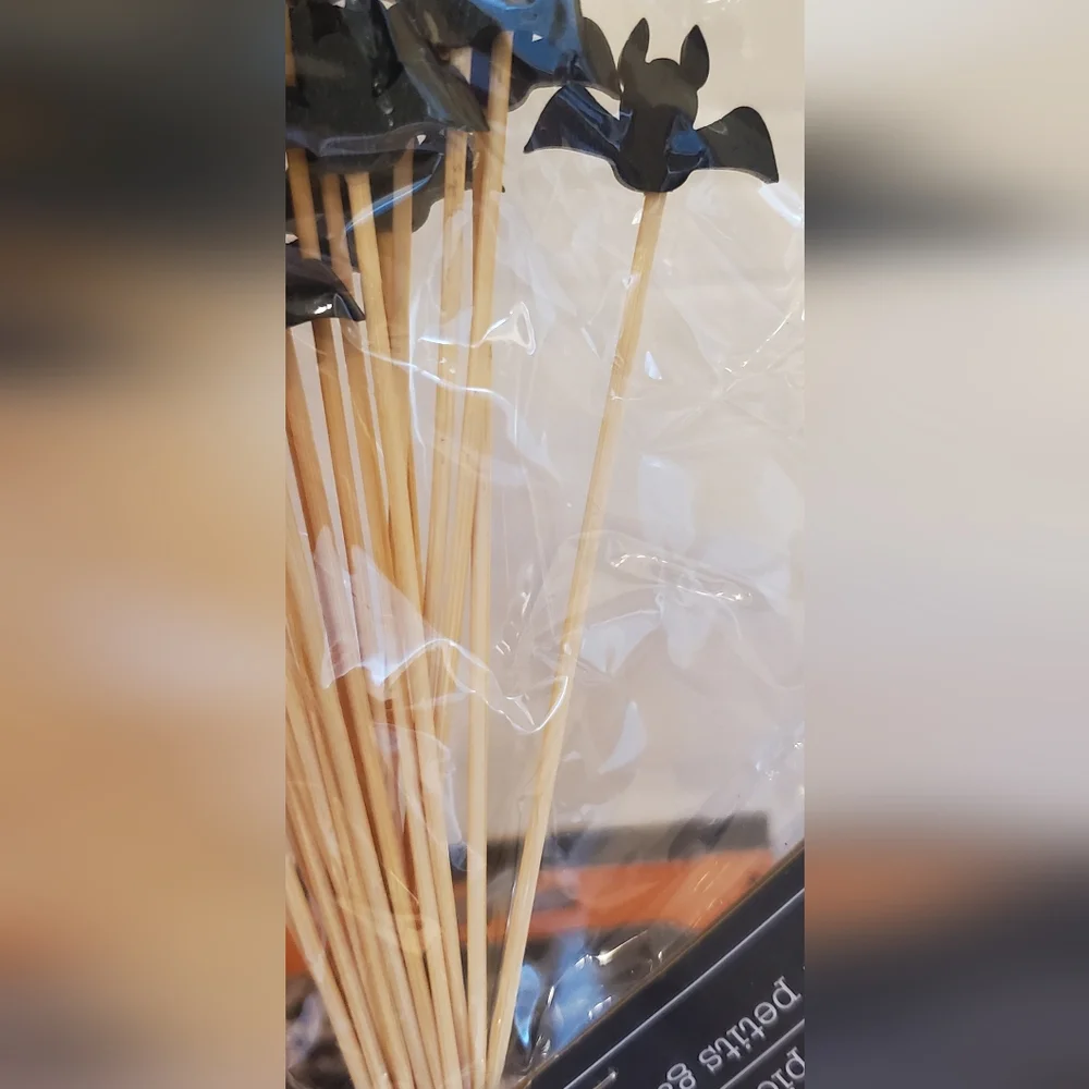 Black Bat Cupcake Picks Toppers Lot